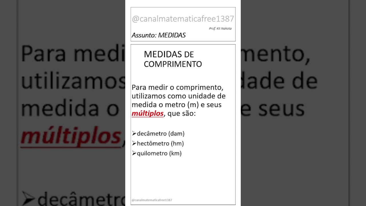 Medidas de comprimento multiplos 