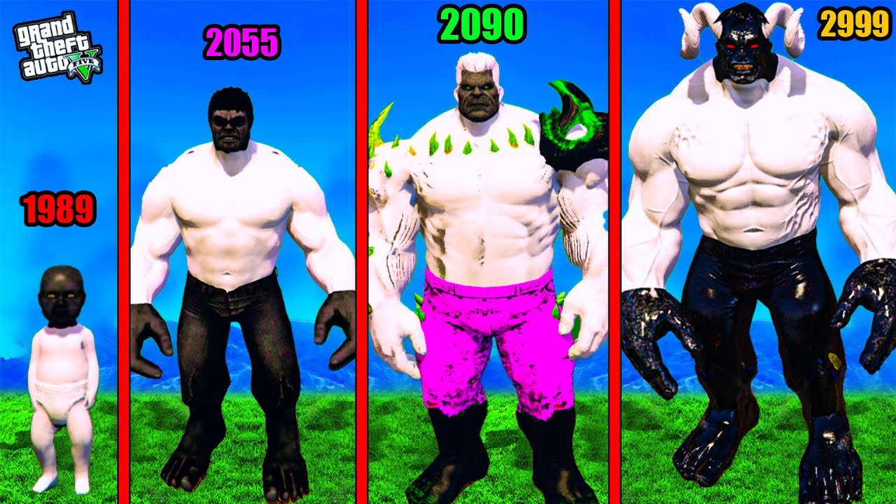 SHINCHAN TELL EVOLUTION of BLACK & WHITE HULK In GTA 5!
