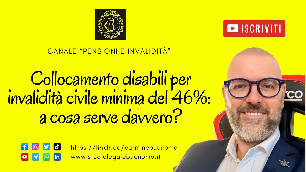 Collocamento disabili per invalidit&agrave; civile minima del 46%: a cosa serve davvero?