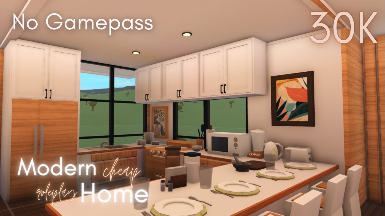 Modern Cheap Roleplay Home | 30k | No Gamepass | Bloxburg Speedbuild | ikaerate