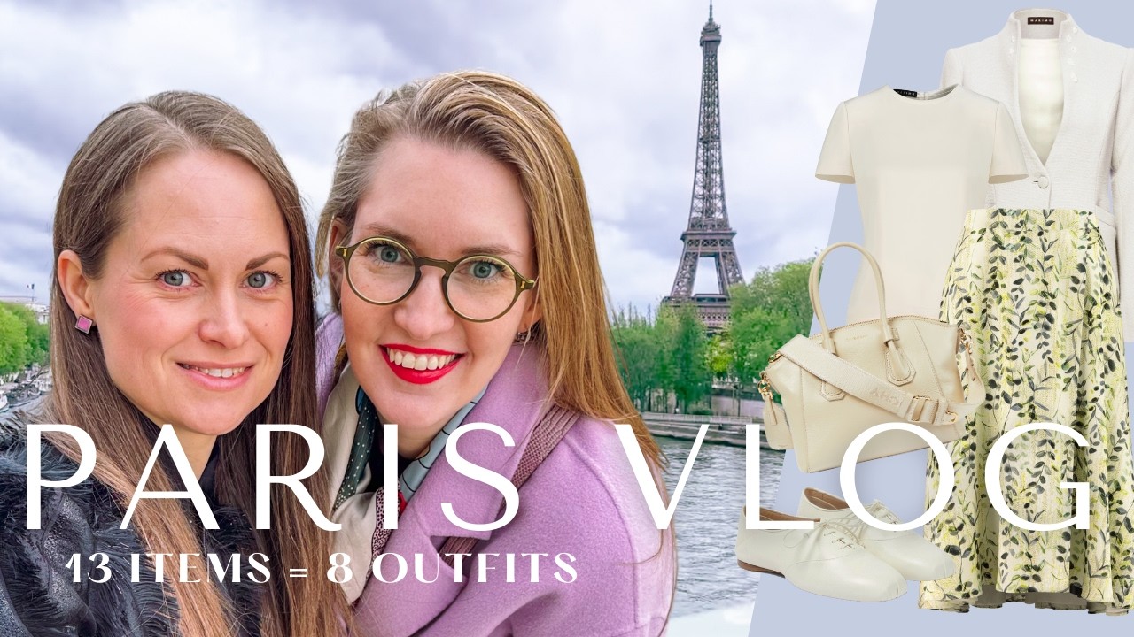 Paris Vlog | Minimalist travel capsule: 8 stylish outfits with just 13 pieces for a 4-day adventure