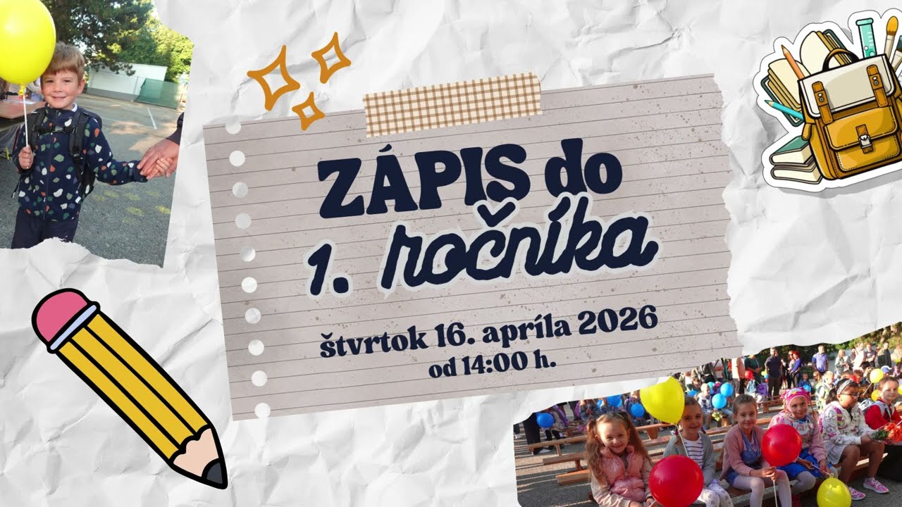 Pozvánka na zápis do 1. ročníka 2026