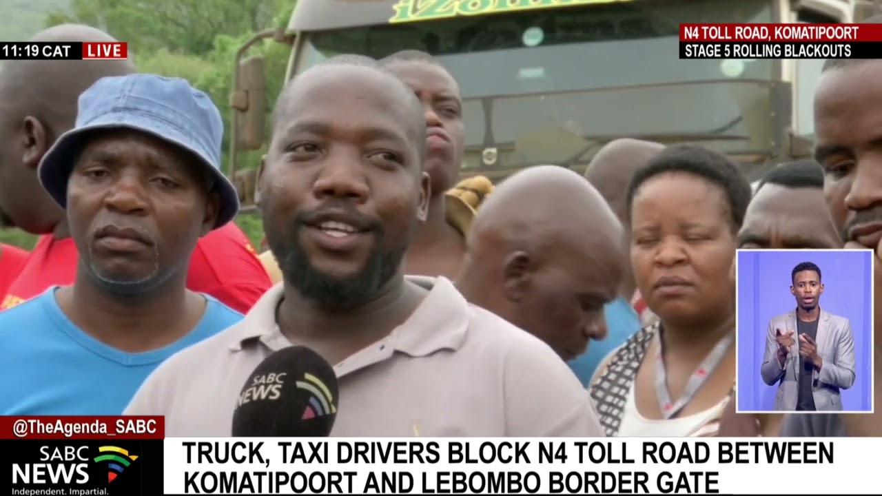 Truck, taxi drivers block N4 toll road between Komatipoort and Lebombo Border Gate