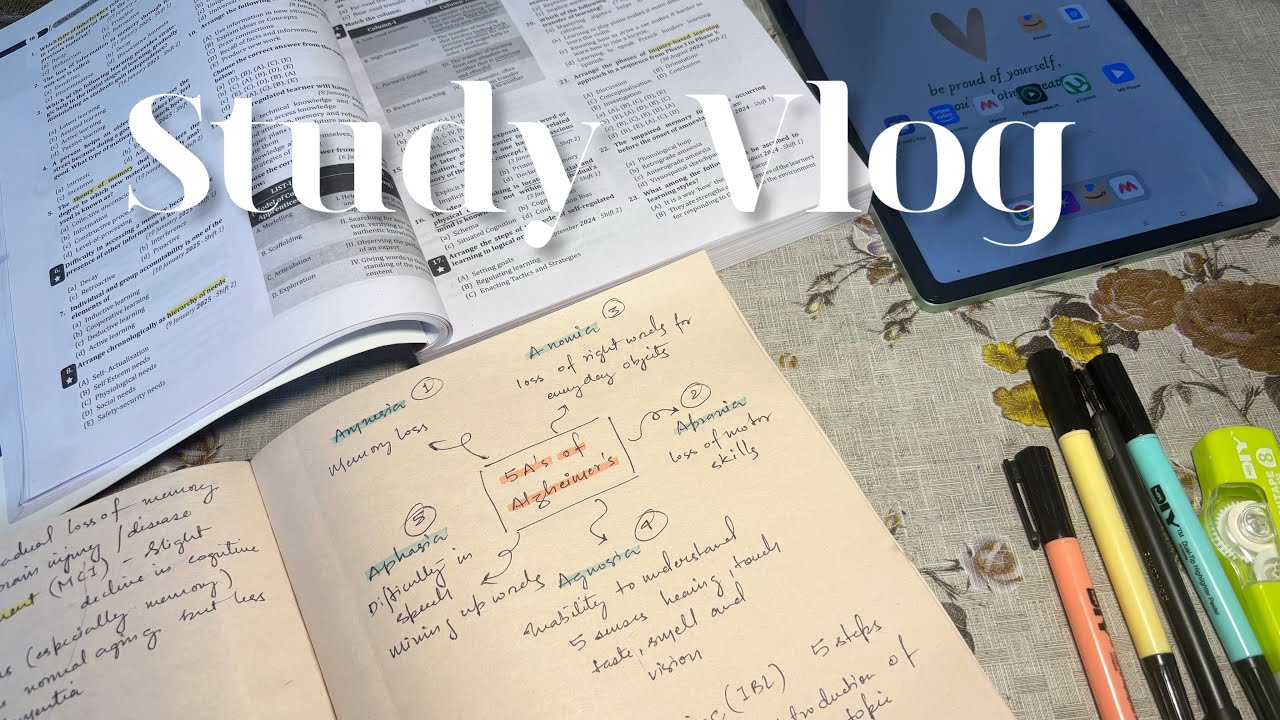 Study Vlog 17 | Skin care, PYQ solving, Note making 📝