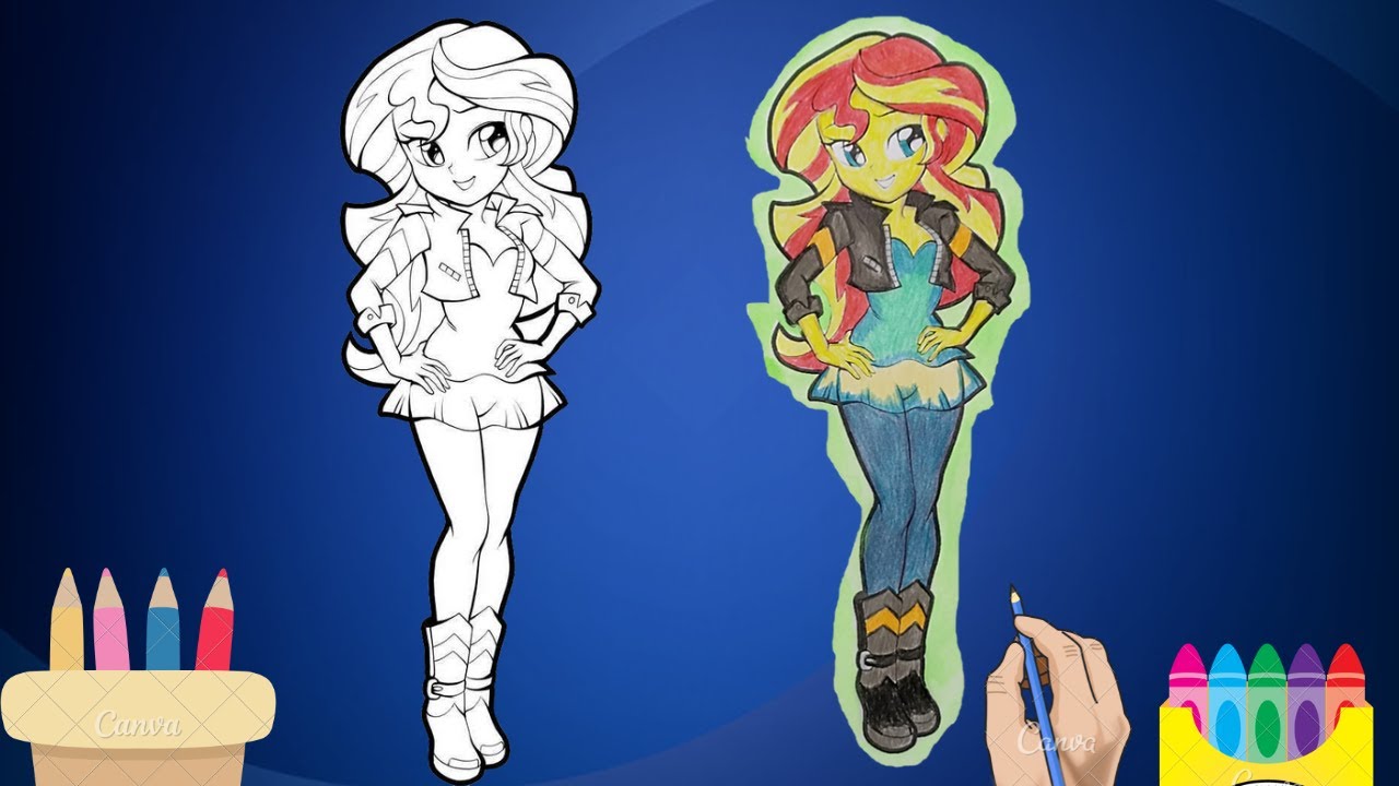 Coloring My Little Pony Equestria Girl - Sunset Shimmer Equestria Girl