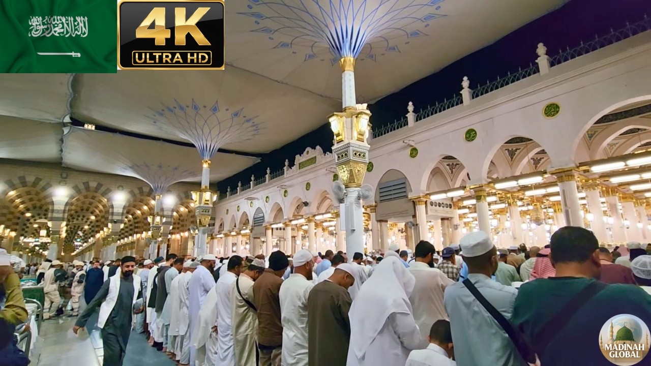 Ramadan in Madinah Day 2 🕌 Mosques, Salaam & Iftar at Masjid Nabawi Walking Tour 4K