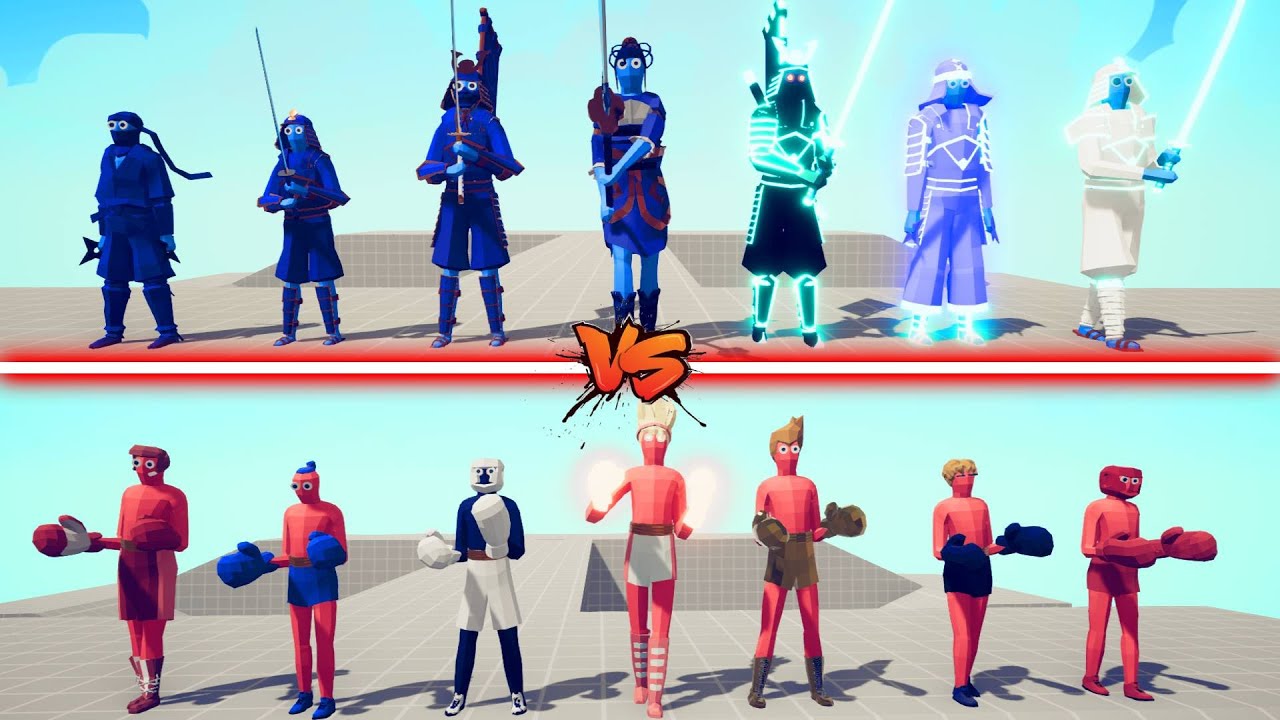 SAMURAI TEAM vs BOXER TEAM | TABS - Totally Accurate Battle Simulator