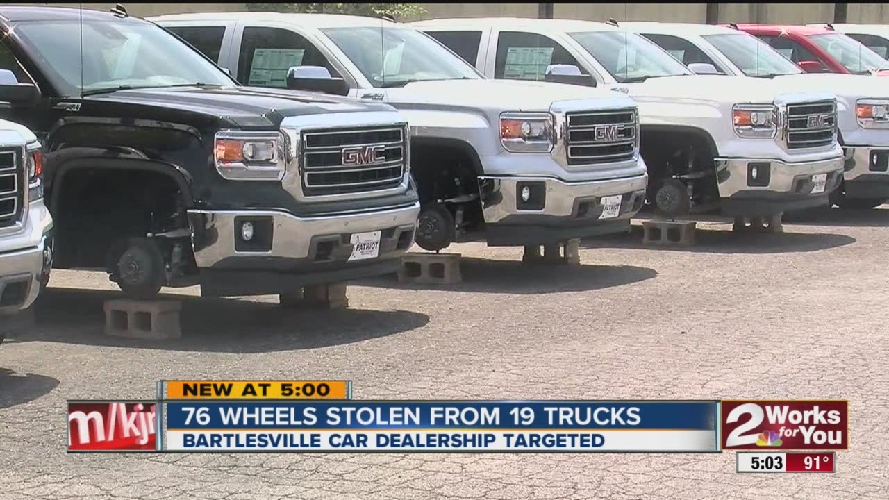 Bartleville Dealership Targeted - Wheels Stolen