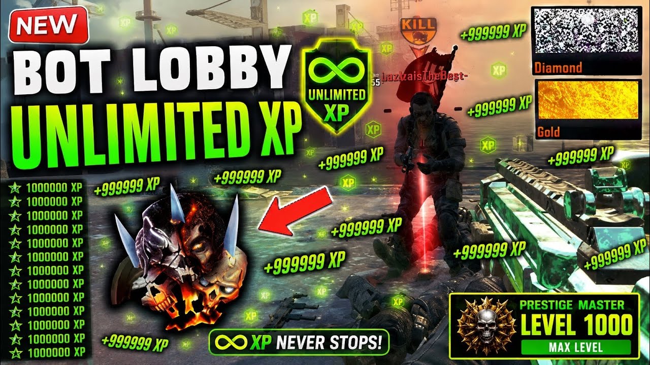 INSTANT BO2 PRESTIGE MASTER CTF METHOD XP !NON STOP XP! XP BOT LOBBY/CAMOS/!PSNS!UNLIMITED XP