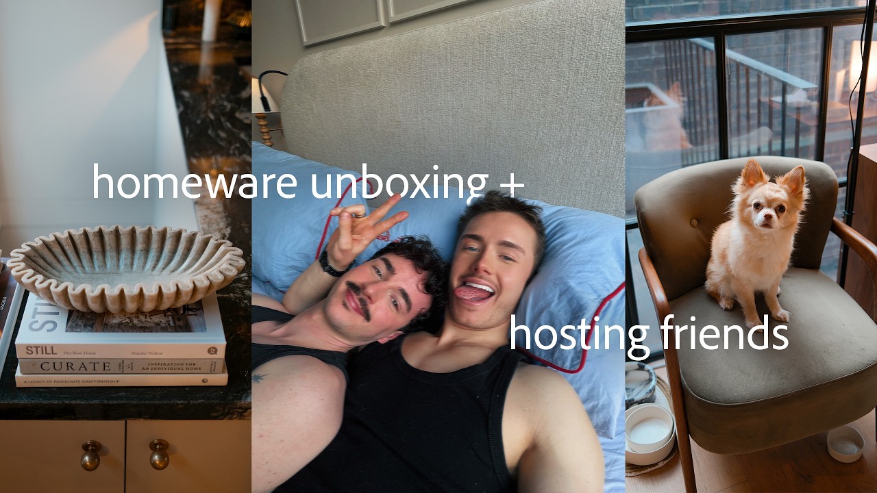 a random vlog: a weekend hosting friends, getting sick + homeware haul