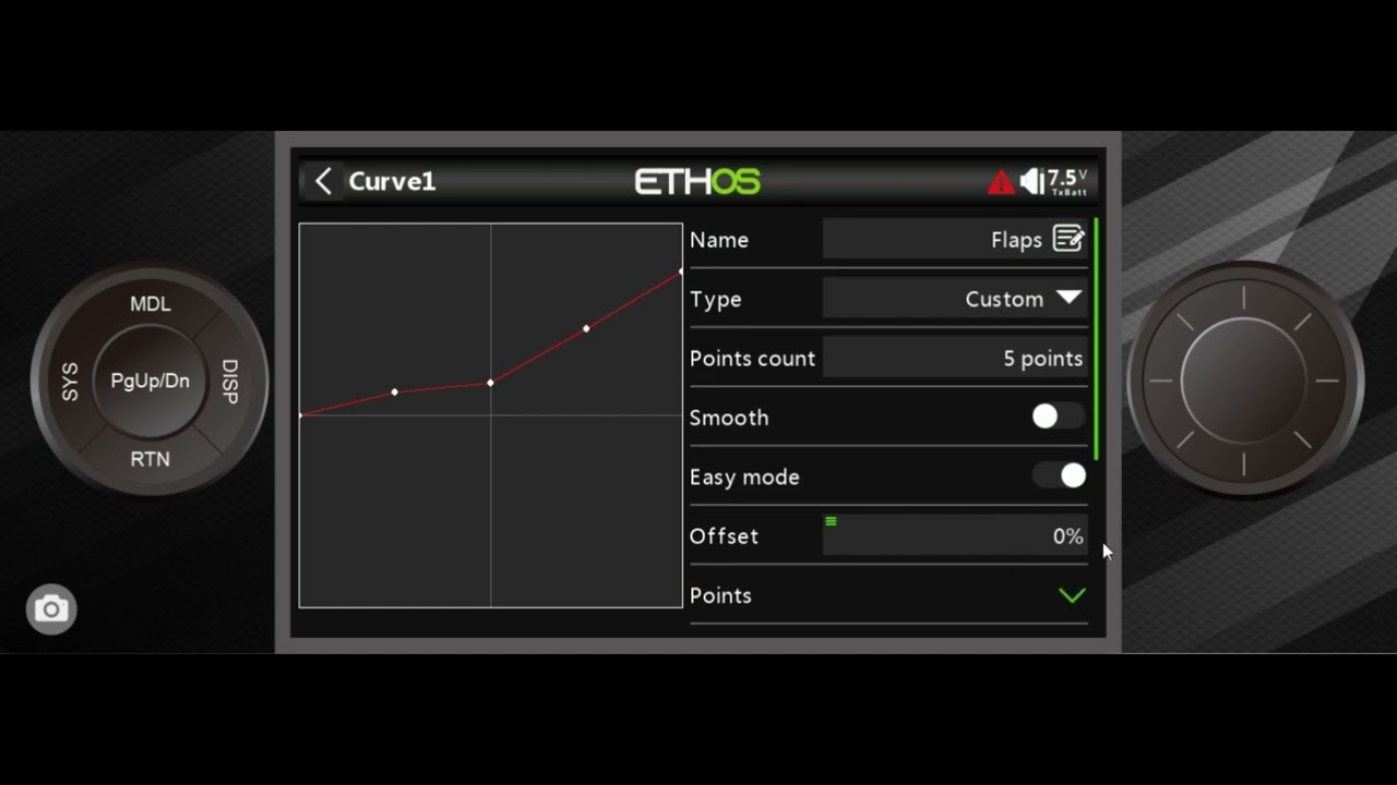 FrSky Ethos: 5 Position flaps with your slider and logic switches