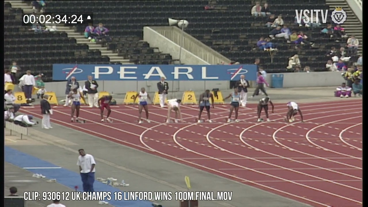 Linford Christie wins 100M Final at 1993 UK Championships