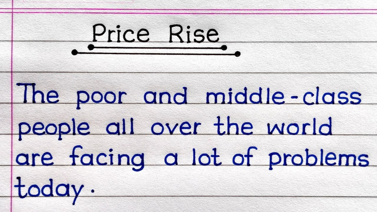 Write An Essay On Price Rise In English | Price Rise Essay In English Writing |