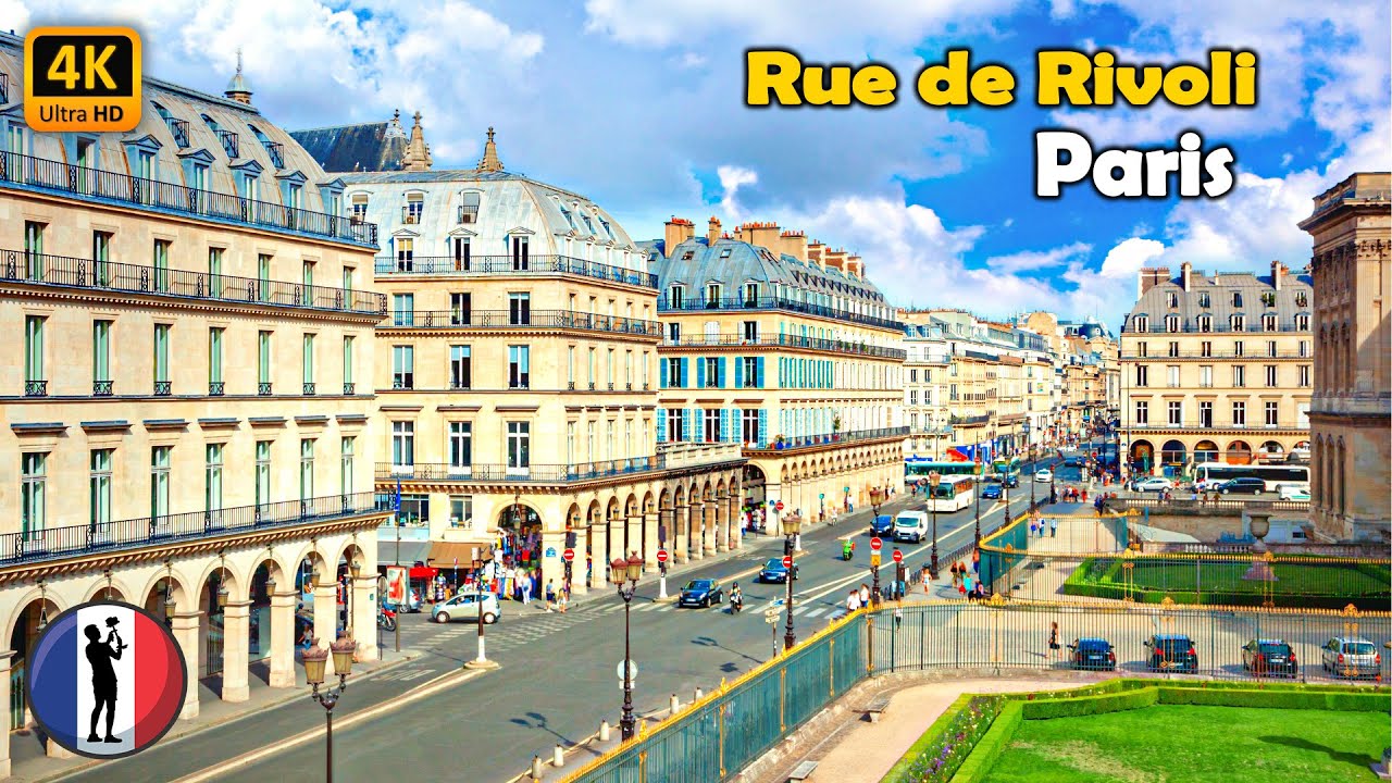 🇫🇷 Paris, Rue de Rivoli, H&ocirc;tel de Ville, Louvre, Jardin des Tuileries, Big Walking Tour [4K/60fps]