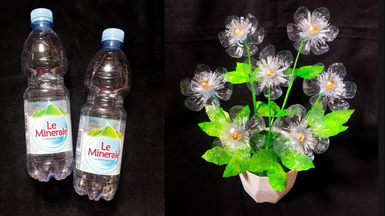 Bunga Bening dari Botol Plastik Le Mineral