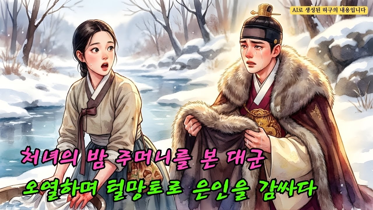 엄동설한 냇가에서 빨래하는 처녀의 허리춤에 매달린 옛 밤 주머니를 보고 오열하며 자신의 털망토를 벗어 어린 시절 은인을 감싸준 대군|조선 야사 실화 | 숨겨진 이야기 낭독