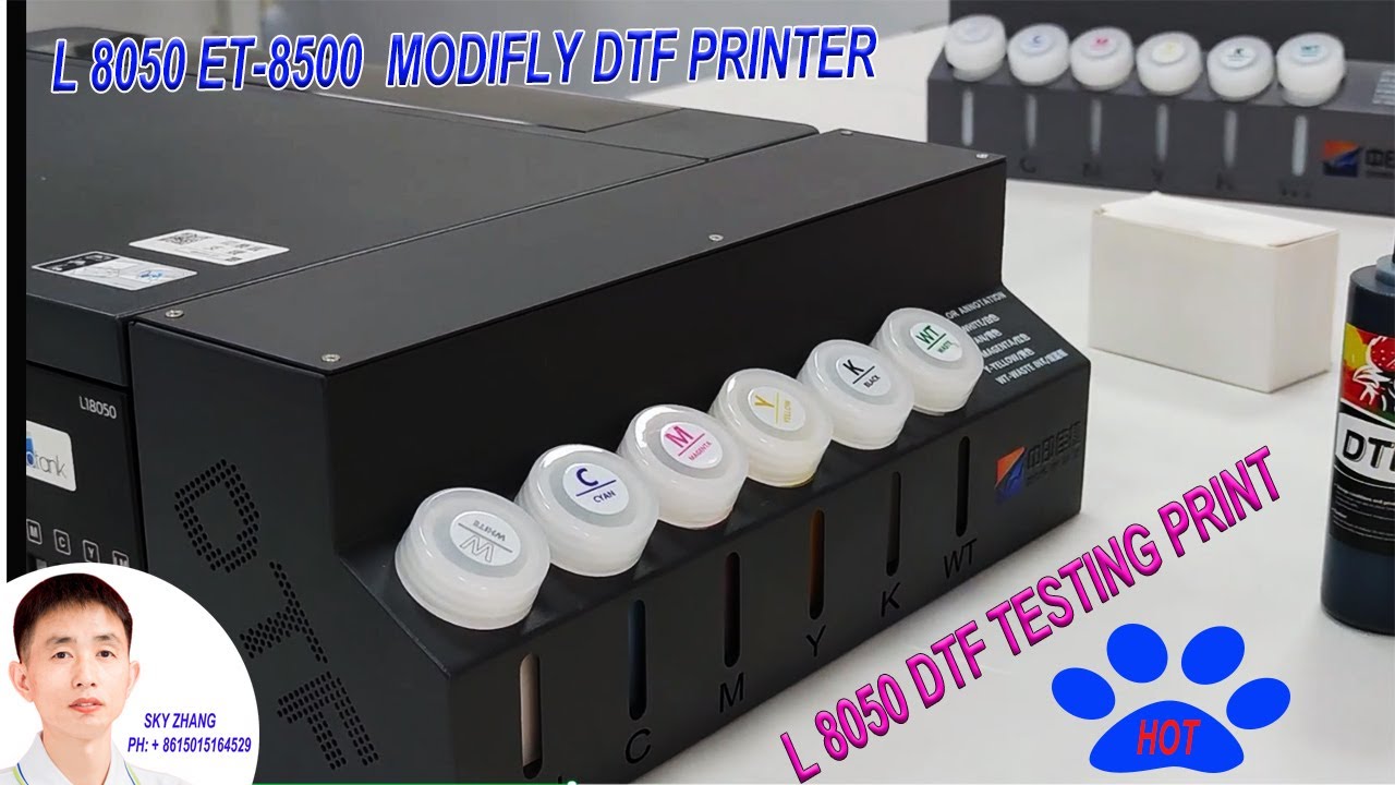 Тестовый принтер Modifly Epson L8050 DTF, решение для печати DTF L18050 ET-8500 XP-15000