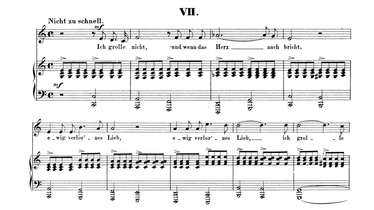 Schumann - Ich grolle nicht, Op. 48 - 7 (Dietrich Fischer-Dieskau)