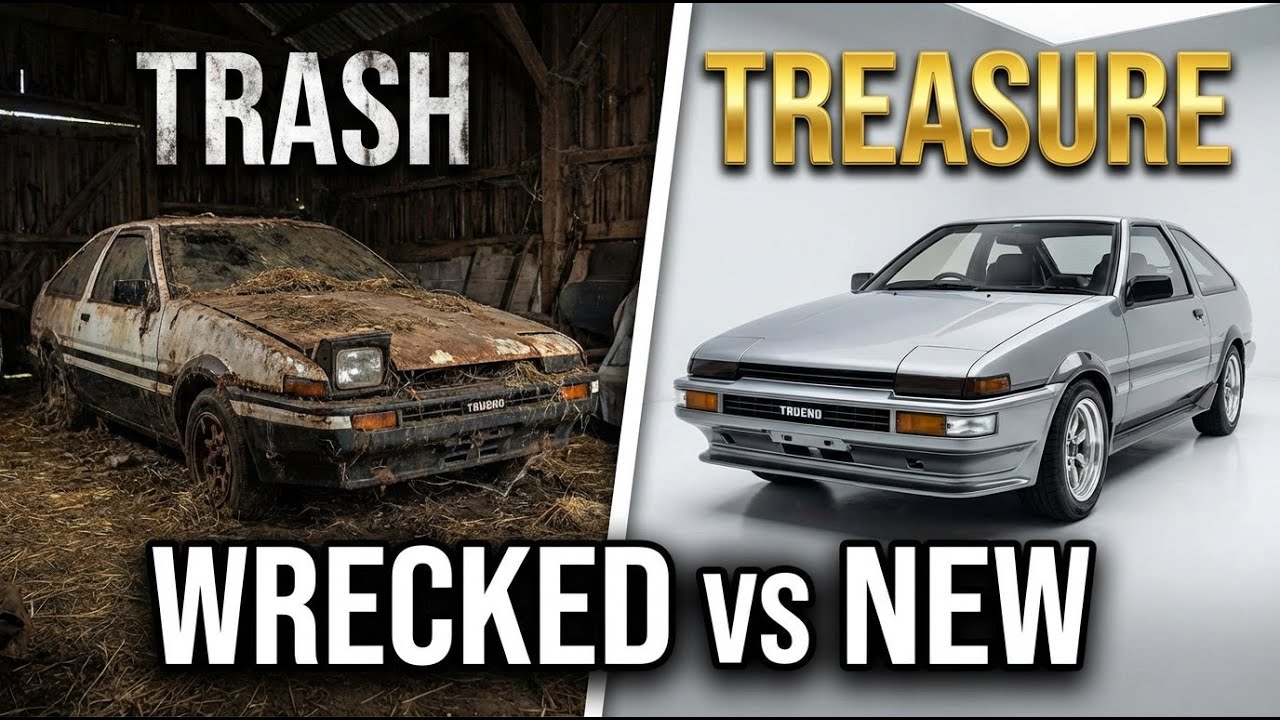 ASMR Restoration -1980s Toyota AE86 Trueno forgotten in a dense overgrown forest - WILL IT RUN?