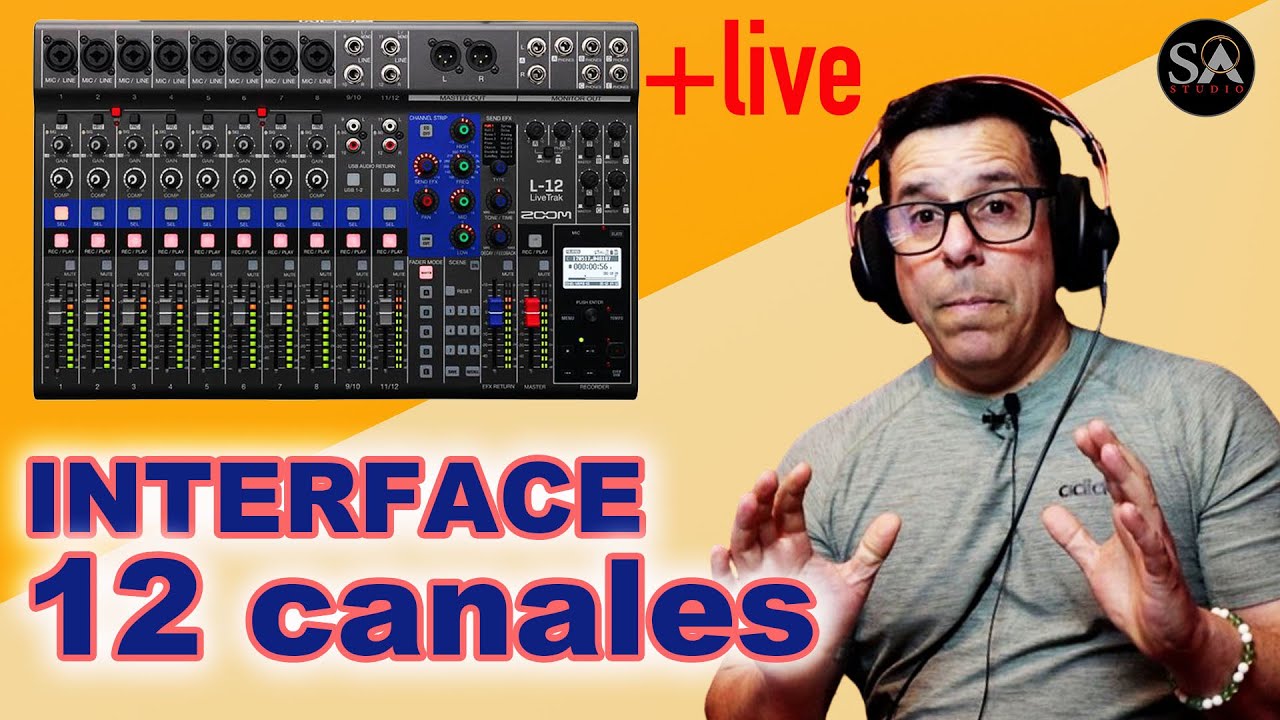 Mixer Digital + Interfaz de Audio ZOOM LiveTrak 12 | MÁS Canales para GRABAR