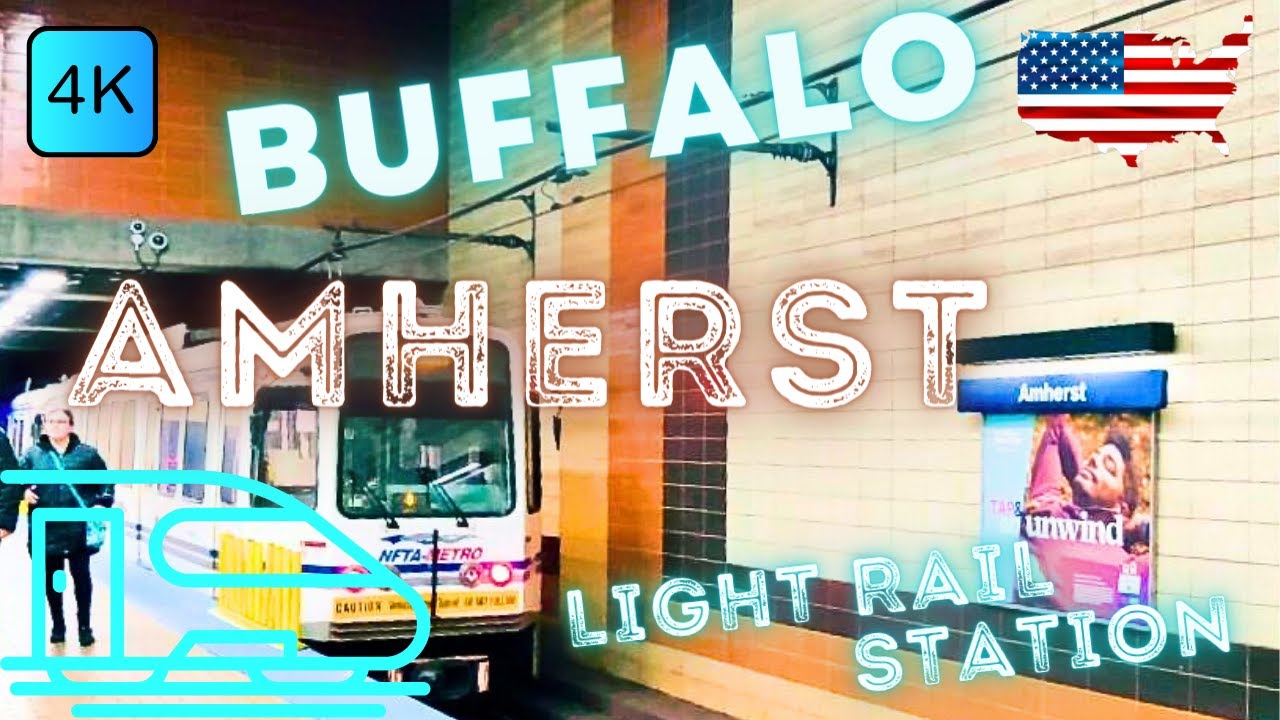 BUFFALO, NY, USA 🇺🇸 – AMHERST LIGHT RAIL STATION – 4K WALK