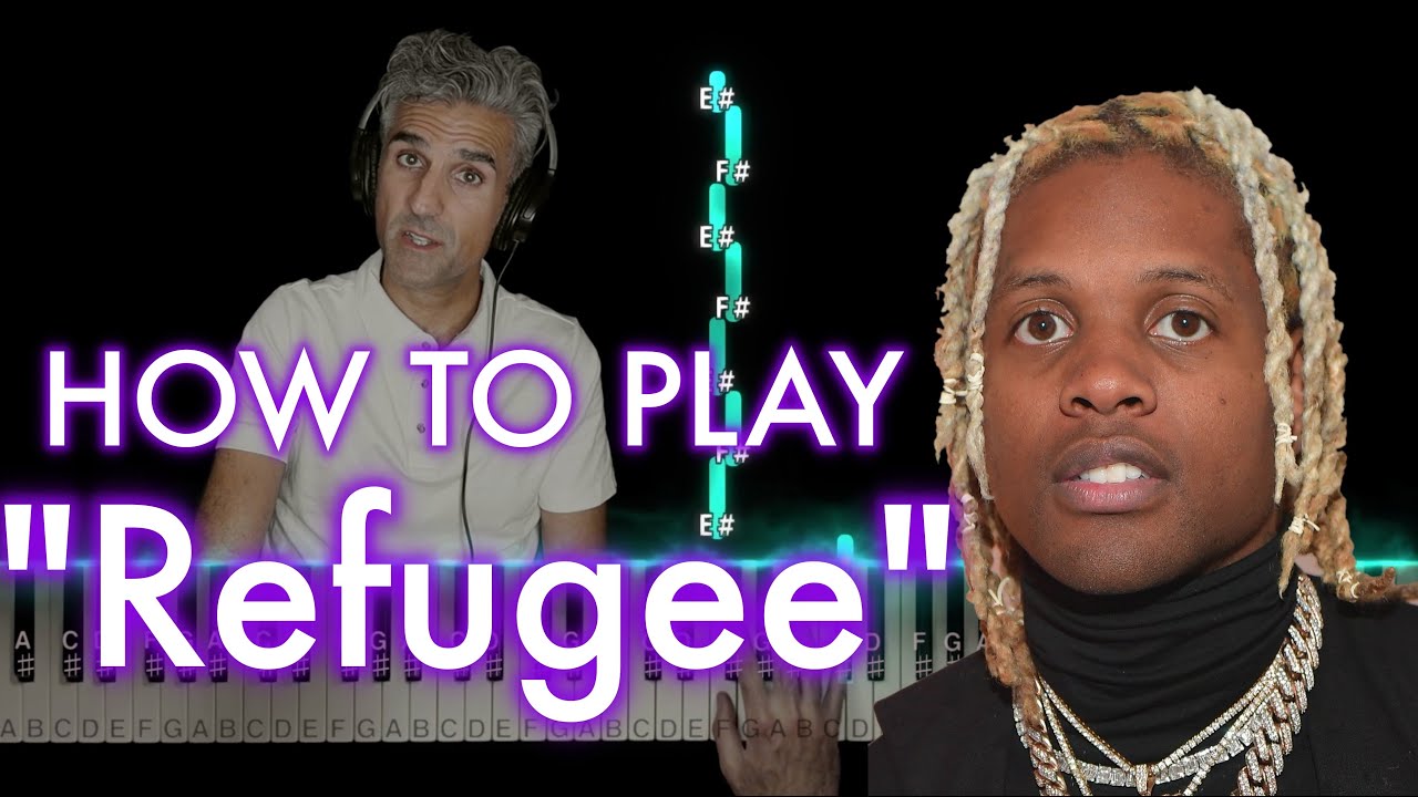 Lil Durk - Refugee PIANO TUTORIAL | Sheet Music | Chords | i'm poppin a seal in barneys