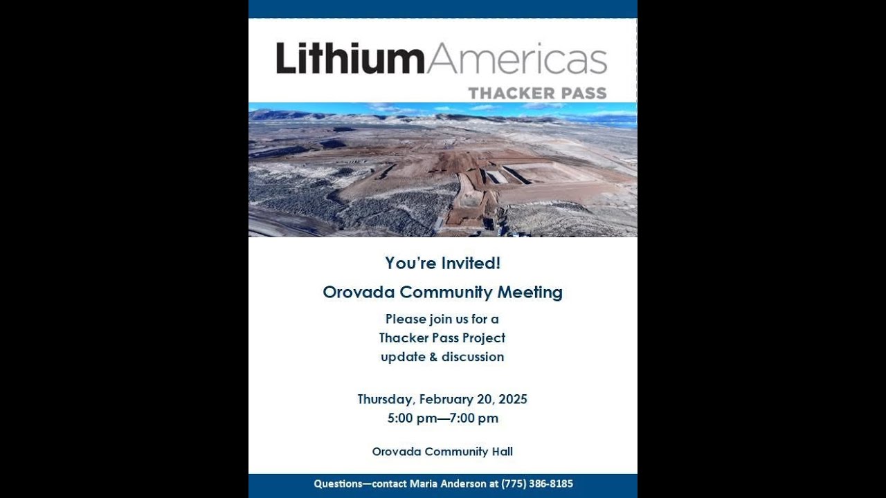 Lithium Americas Orovada Community Meeting 2.20.25