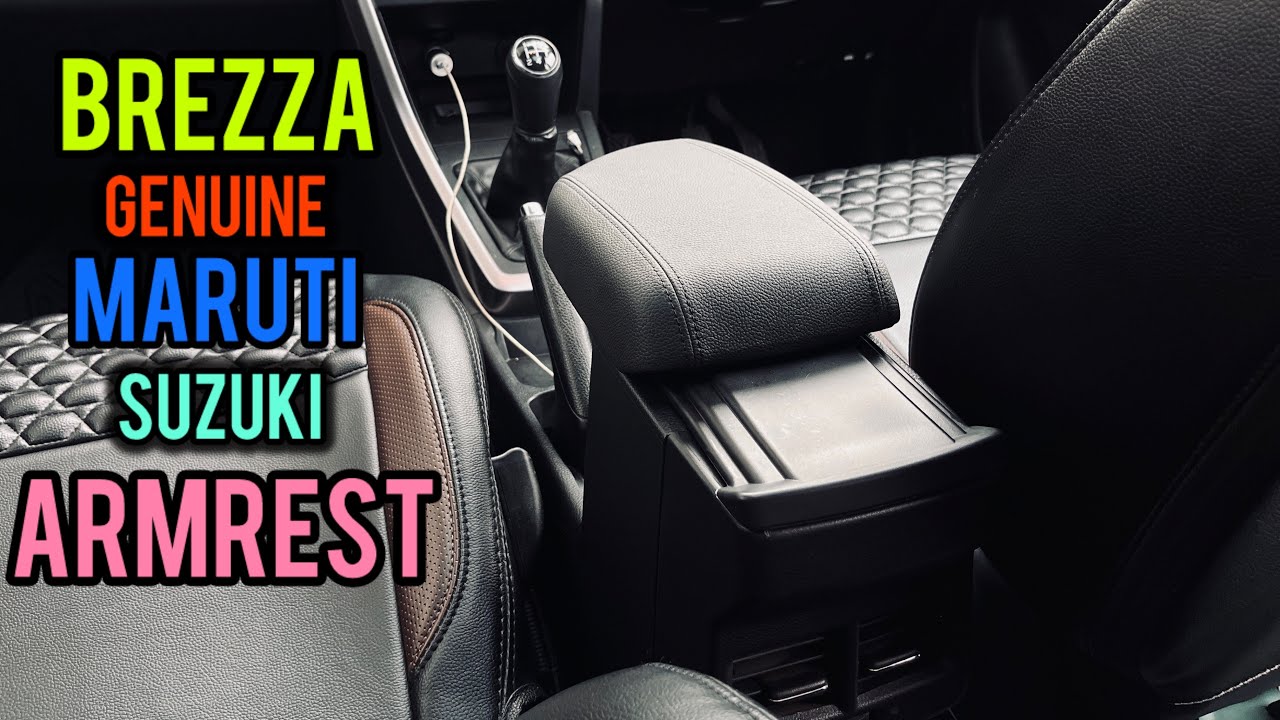 BREZZA OEM ARMREST WITH 12volt socket | full explanation & installation | COMFORT💯| पैसा वसूल 🤑|