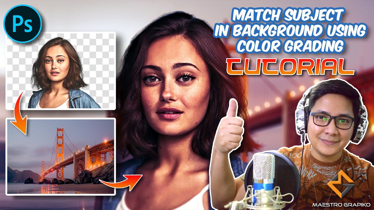 Adobe Photoshop How to Match Subject in Background using Color Grading