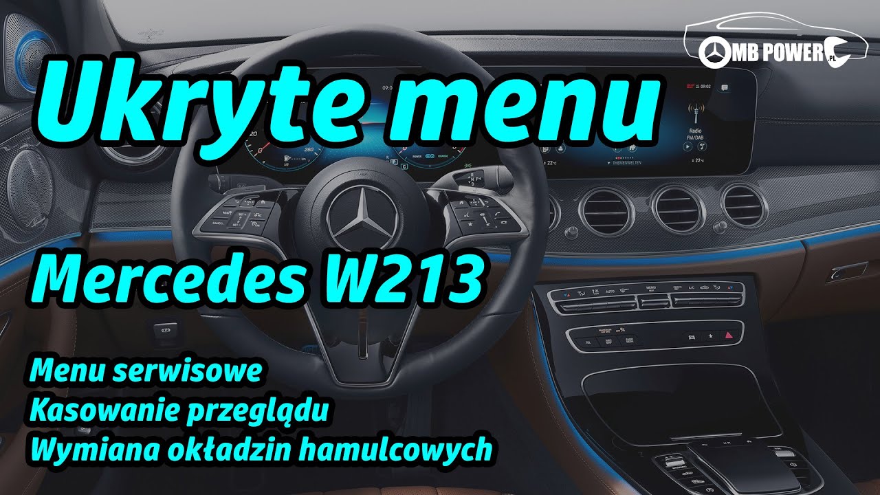 Ukryte menu serwisowe Mercedes w213. Kasowanie serwisu. Cofanie zacisk&oacute;w. E-klasa.
