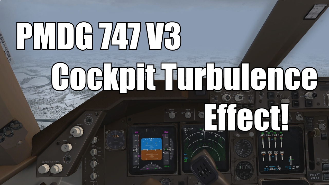 PMDG 747 V3's Awesome Cockpit Turbulence Effect & Sounds!