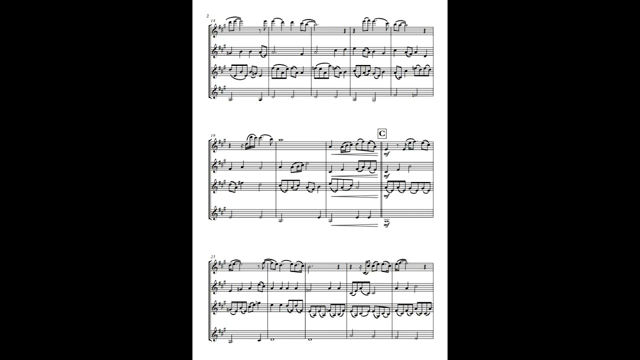 "Autumn’s Not That Cold" U2 arranged for Violin Quartet by Andrew Hodges