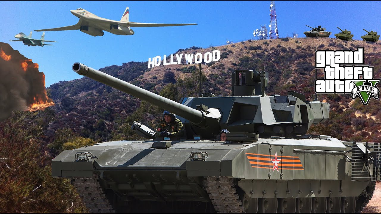 Битва за Лос Анджелес - Russia attacking Los Angeles in USA: GTA 5 Mods 2016
