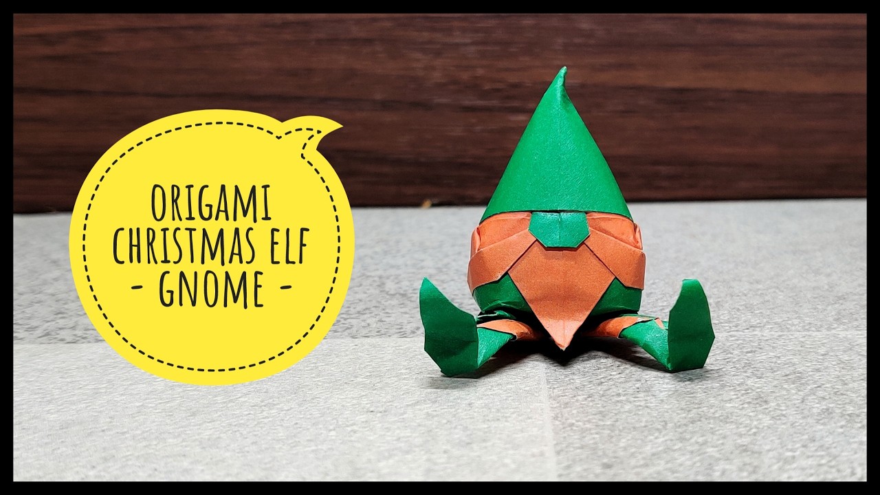 Origami Christmas Elf | Origami Gnome | Origami tutorial | Paper craft