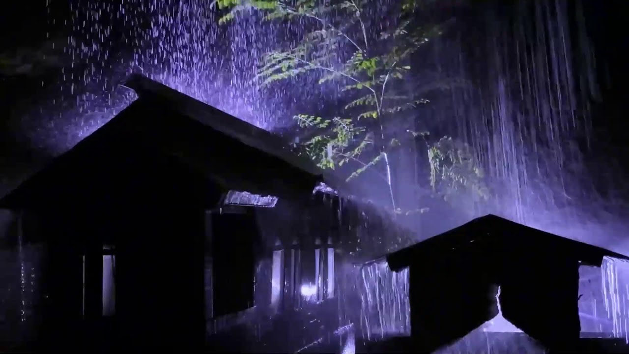 Loud Thunderstorm at Night for Deep Sleep | Rain on Metal Roof