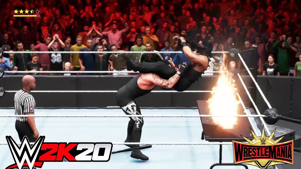 WWE-2K20-Roman Reigns vs The Undertaker-Extreme Rule Match-Wrestlemania 2020
