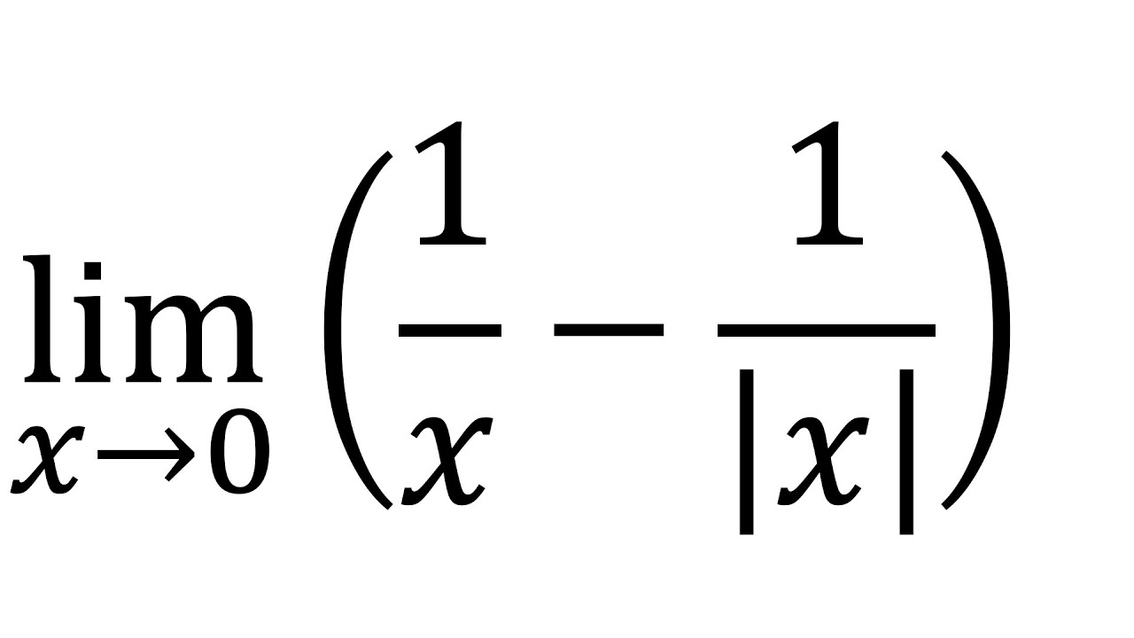 Limit of (1/x – 1/|x|) as x approaches 0