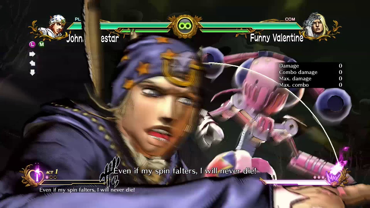 JoJo's All Star Battle:Johnny Move Set - HD