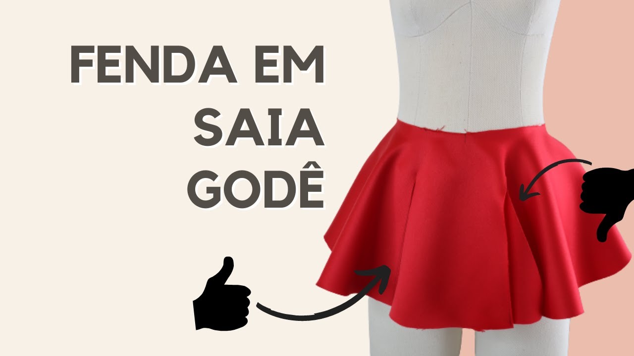 Como fazer fenda em Saia Godê