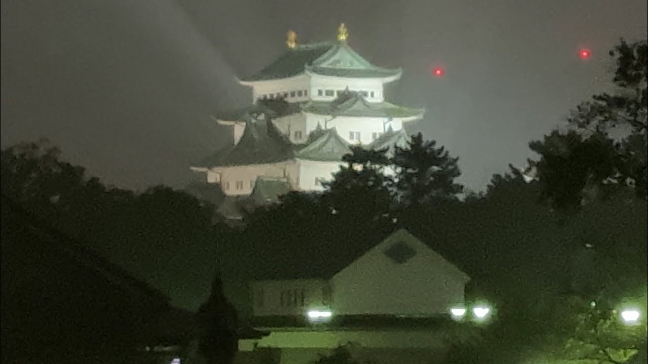 Nagoya 4K rainy night walk - Nagoya Station to Nagoya Castle #japan #nagoya #名古屋 #名古屋城 #japanasmr