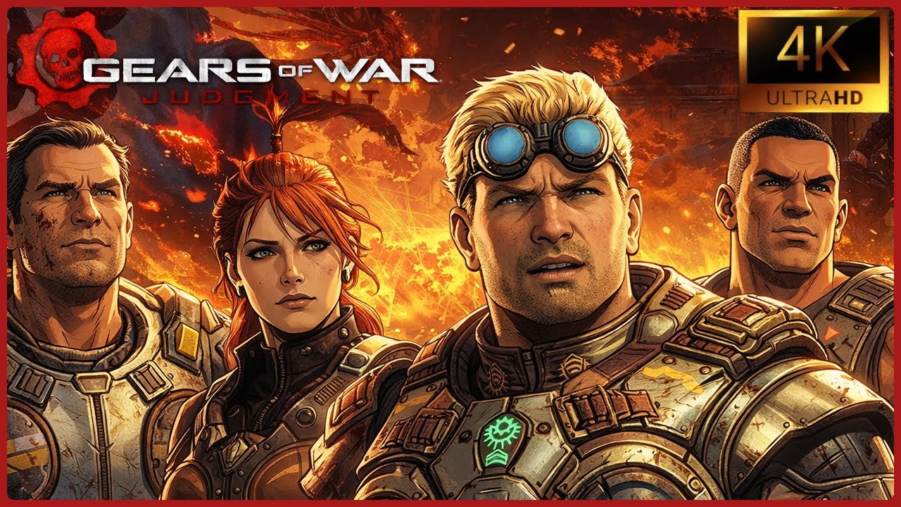 Gears of War Judgement - 4 Players Co-op Split Screen Cinematic #GearsofWarJudgement Full Game- GoWJ
