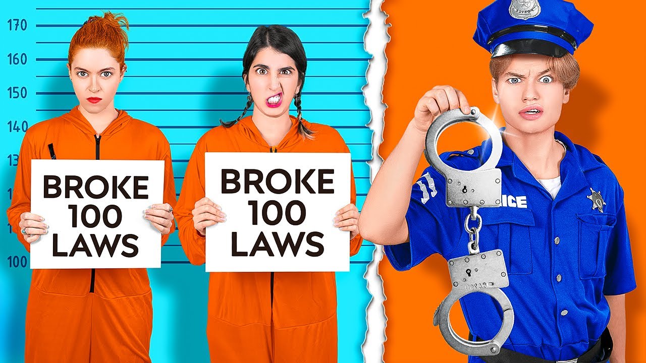 BREAKING 100 LAWS in 24 Hours || Good Girl VS Bad Girl! Funniest Crimes by 123 GO! CHALLENGE