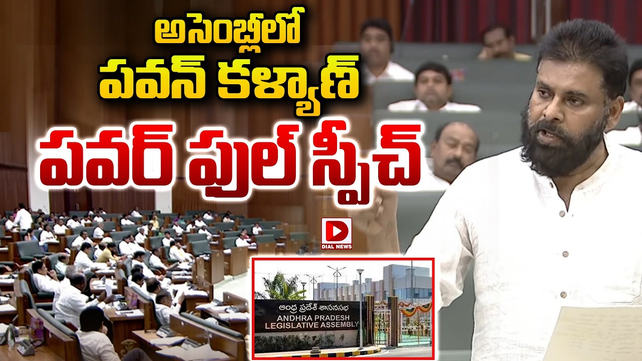 LIVE: అసెబ్లీలో పవన్ కళ్యాణ్  పవర్ ఫుల్ స్పీచ్ || Pawan Kalyan Speech in Assembly || Dial News