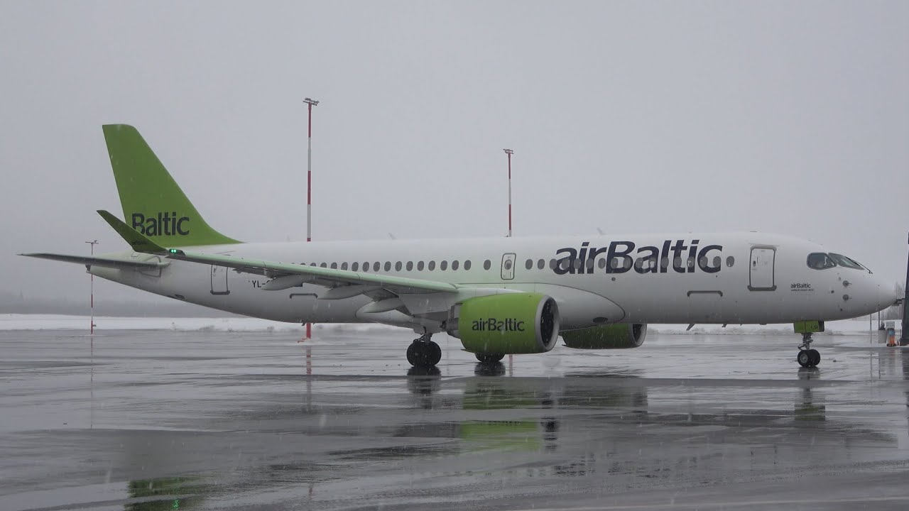 airBaltic Airbus A220-300 YL-CSI at Tampere-Pirkkala