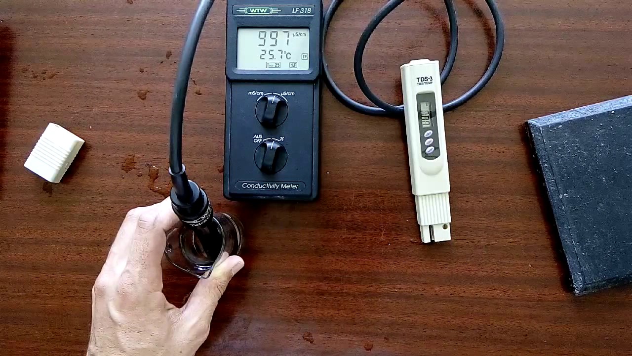 Тест дешевого китайского кондуктометра (TDS meter).Testing the cheap Chinese (TDS meter).