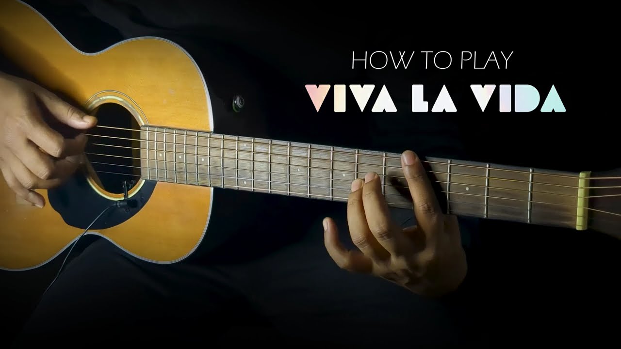 Viva La Vida Guitar Intro Tutorial | Coldplay | Slow + Normal Speed | Beginner Friendly