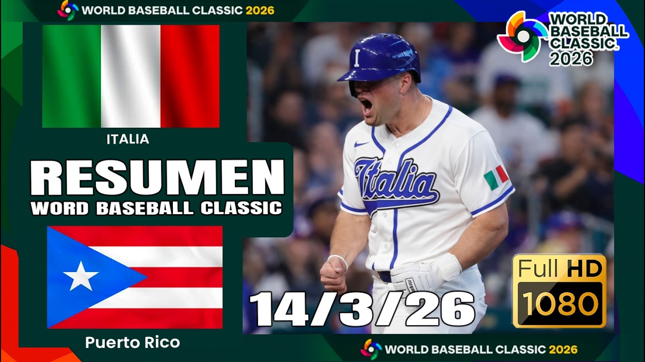 Puerto rico vs Italia | RESUMEN OFICIAL | Highlights ⚾ | Clásico Mundial de Basseball 2026 14/3/26