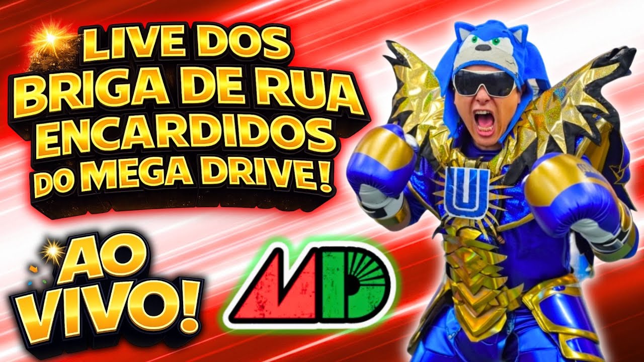 AO VIVO LIVE dos BRIGA de RUA ENCARDIDOS do MEGA DRIVE !