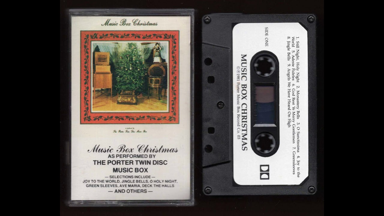 Music Box Christmas - The Porter Twin Disc Music Box - 1984 -  Cassette Tape Rip Full Album