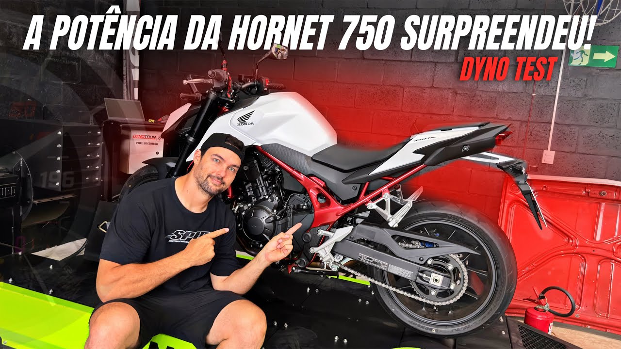 NOVA HORNET 750 surpreendeu no dinamômetro. 